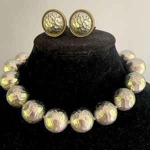 Les Bernard Vintage choker and earring set